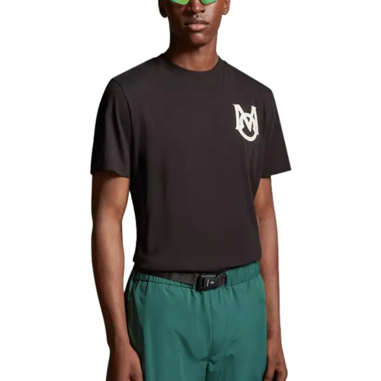 Moncler Logo patch Cotton T shirt-3