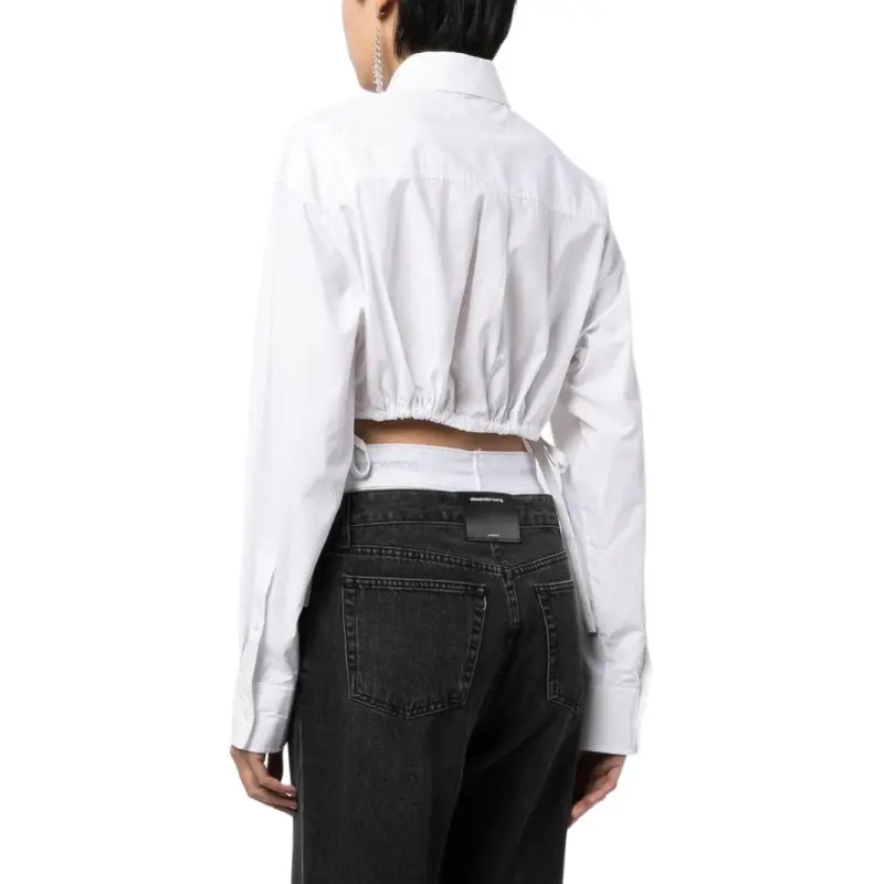 Alexander Wang Drawstring Cropped Shirt-4