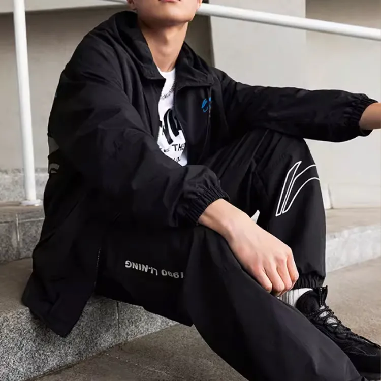 LiNing Knitted Sports Pants Men's Black-2