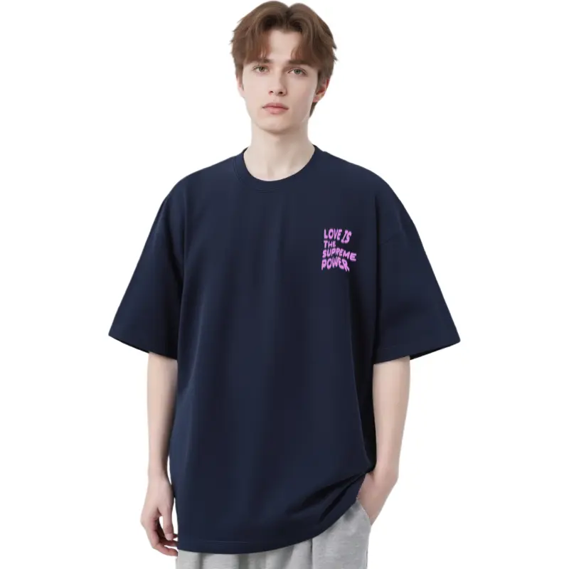 YK&YB T Shirts Unisex Navy Blue-3