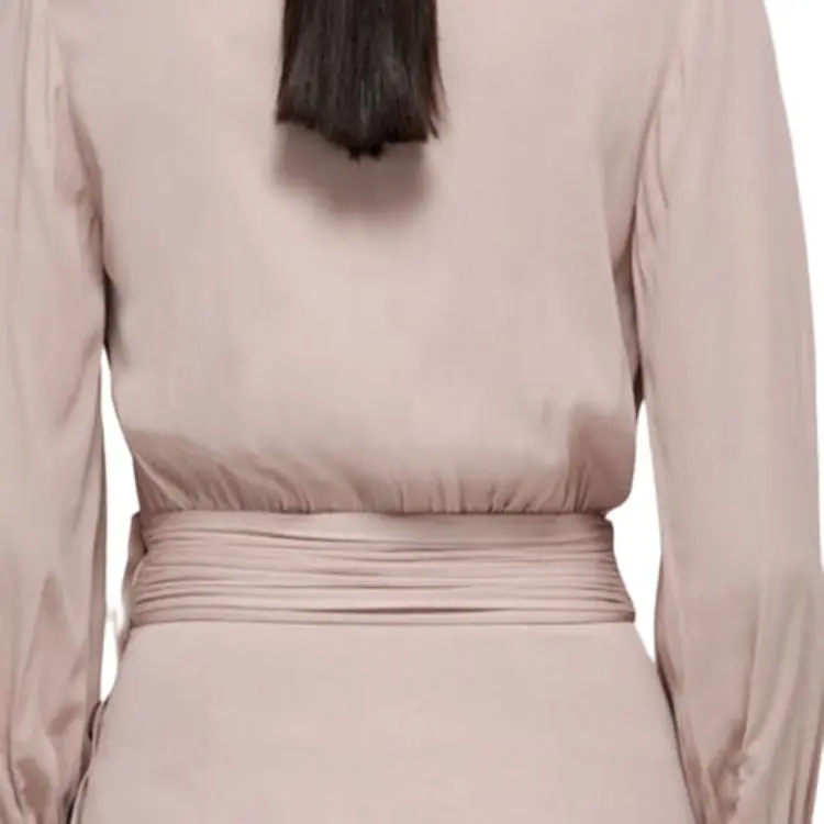 Self portrait Long Sleeved Dress Women's Light Coffee-6