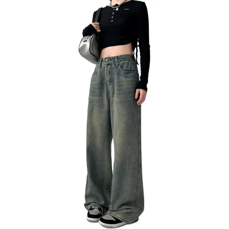 Concubine Zhu Jeans Women's Vintage Blue-5