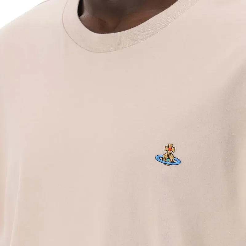 Vivienne Westwood Logo Embroidered Crewneck T Shirt-6