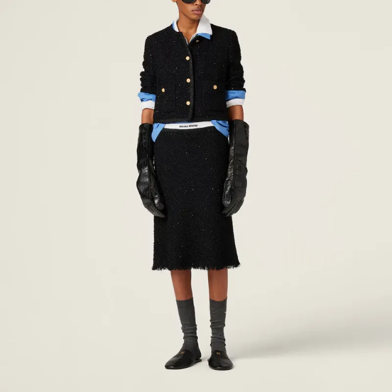 MIU MIU Button Up Cropped Jacket-1