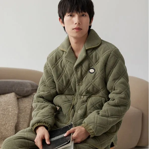 Floating light islands Men Pajama Sets-2