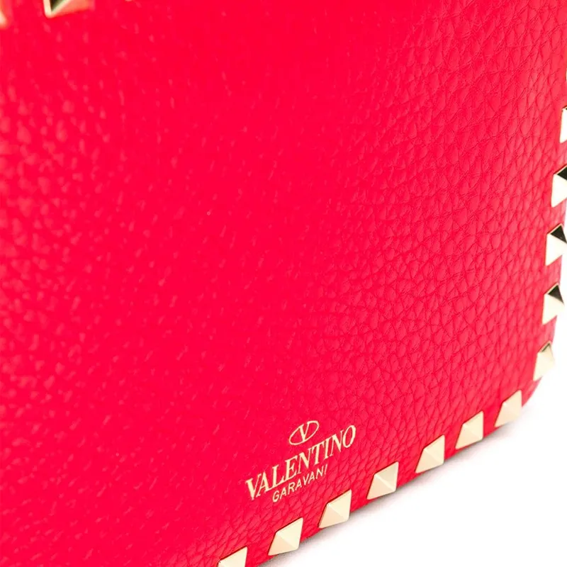 Valentino Cow Leather Crossbody Bag Regular Women's Red-3