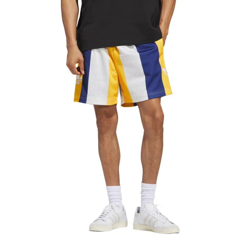 Adidas Originals SS25 BASKETBALL Casual Shorts Unisex Dark Blue/White/Yellow-2