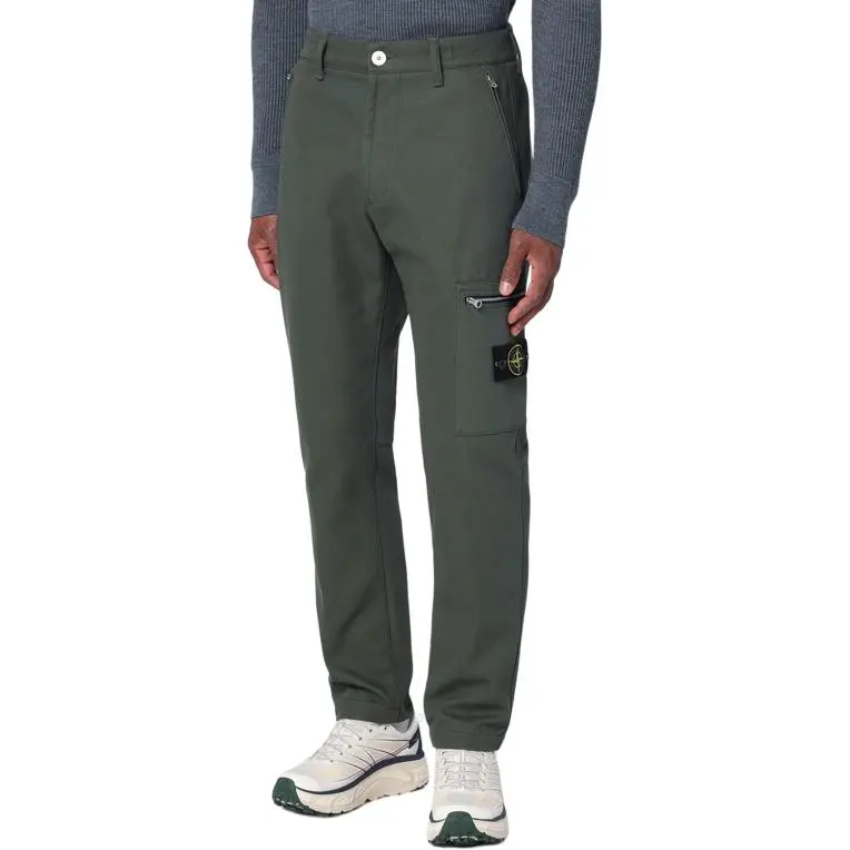 STONE ISLAND Logo Patch Cargo Pants-4