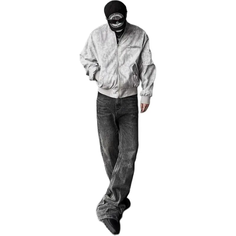 KVIV Jackets Coats Men's Gray White-5