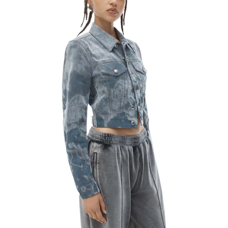 Alexander Wang Slim Flocked Trucker Jacket-2