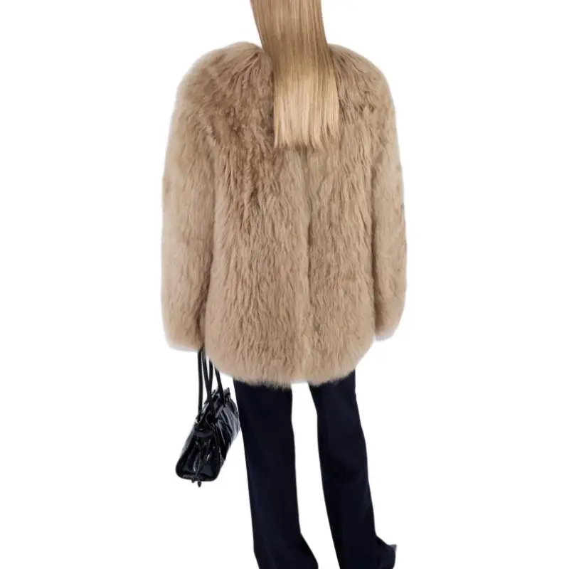 PRADA Velvet feel Coat Women's Brown-2
