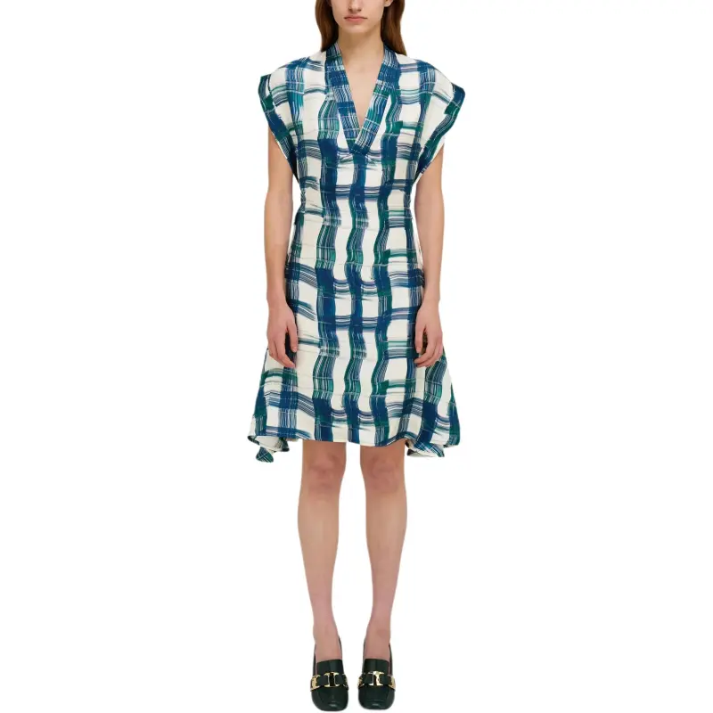 Ferragamo Tartan checked Midi Dress-1