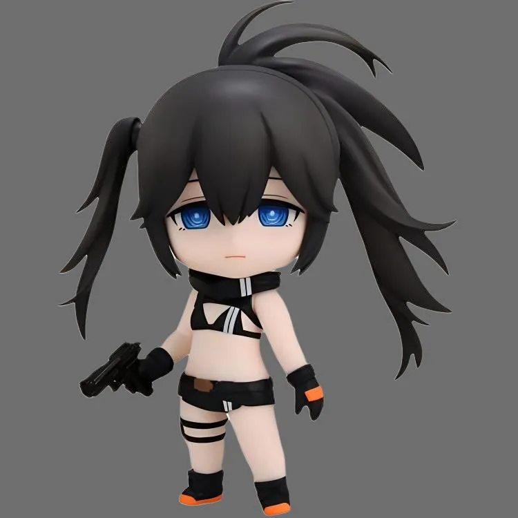 GSC Nendoroid Black Rock Shooter DAWN FALL Queen Black Rock Shooter Chibi Figures-2