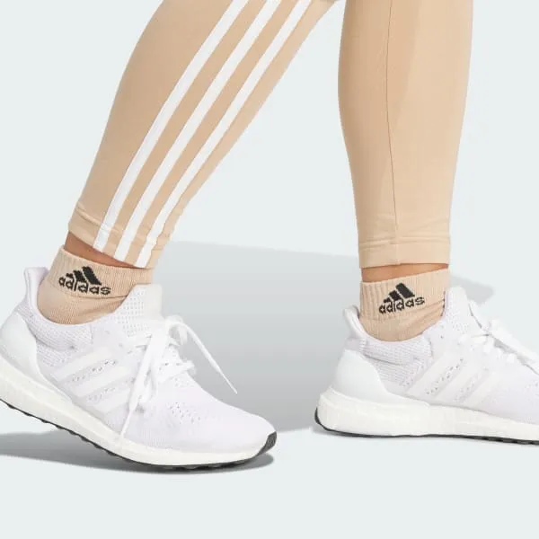 Adidas ESSENTIALS 3 Stripes Leggings Women's Beige Yellow-4