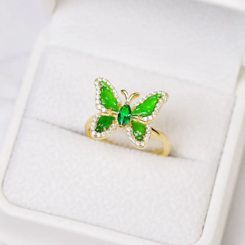 KALAIYIN Ice Glutinous Jadeite Rings Women's-1
