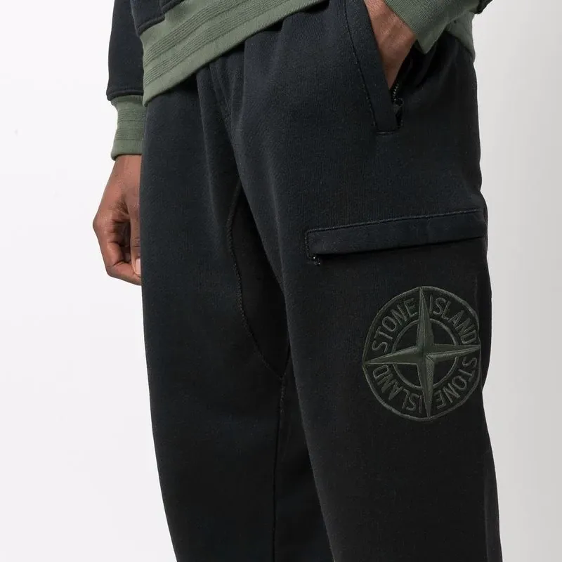 STONE ISLAND Knitted Sweatpants Men Black-4