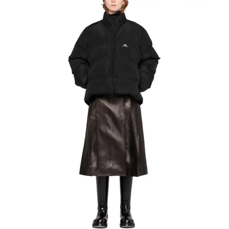Balenciaga Zip Up Long Sleeved Down Jacket-2