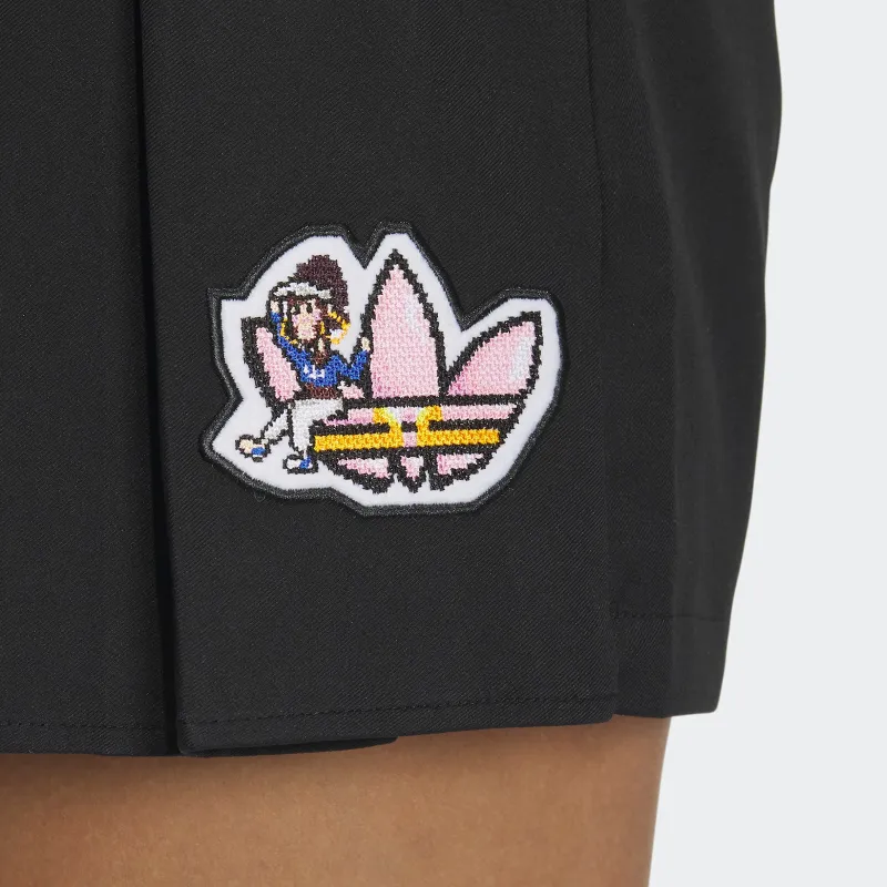 Adidas Originals Monkey Kingdom Woven Skort Casual Shorts Women's Black-5