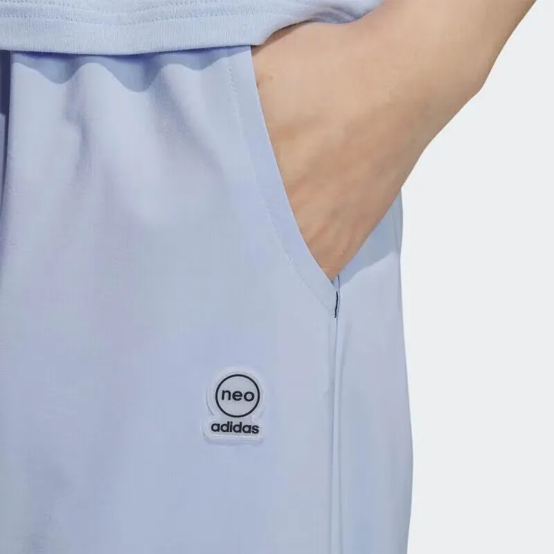 Adidas Neo Knitted Sweatpants Women's Light Pink Blue-4
