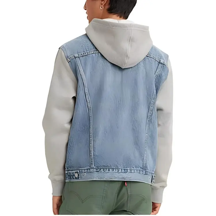 Levi’s Hybrid Hoodie Trucker Jacket Jackets Coats Men's Blue-3