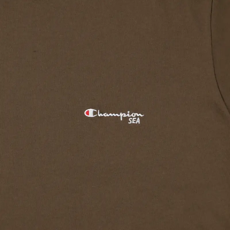 Wind And Sea X Champion WIND AND SEA Co-branded Edition T-Shirts Unisex Brown-2