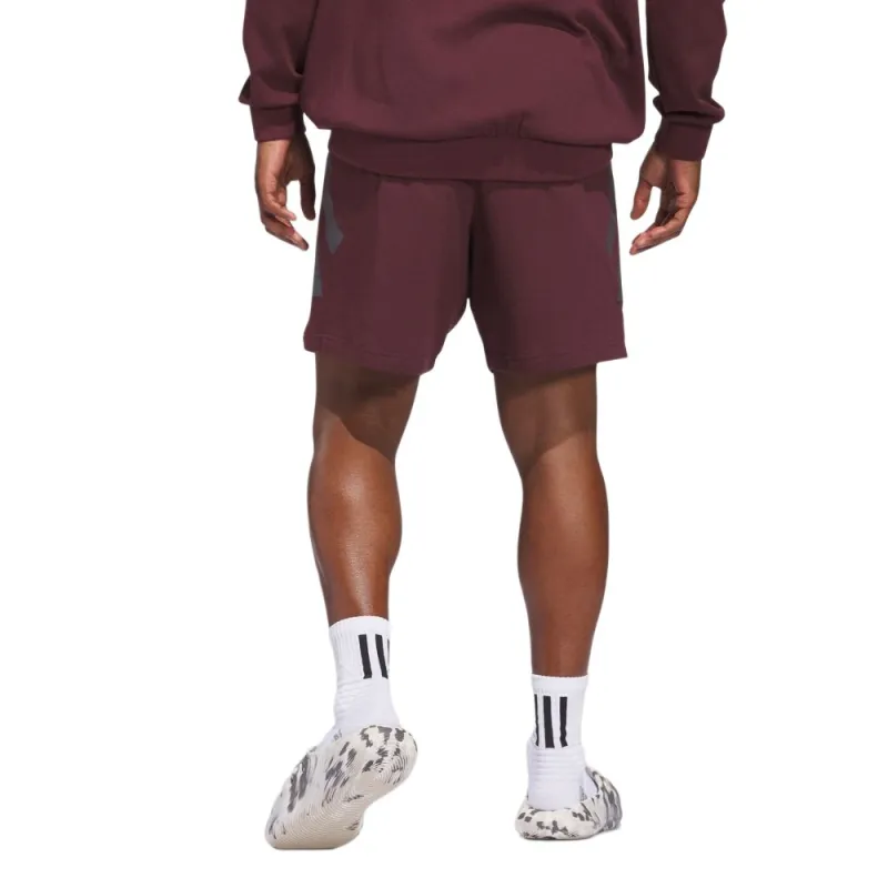 Adidas SS25 Casual Shorts Unisex Aurora Gemstone Red-2