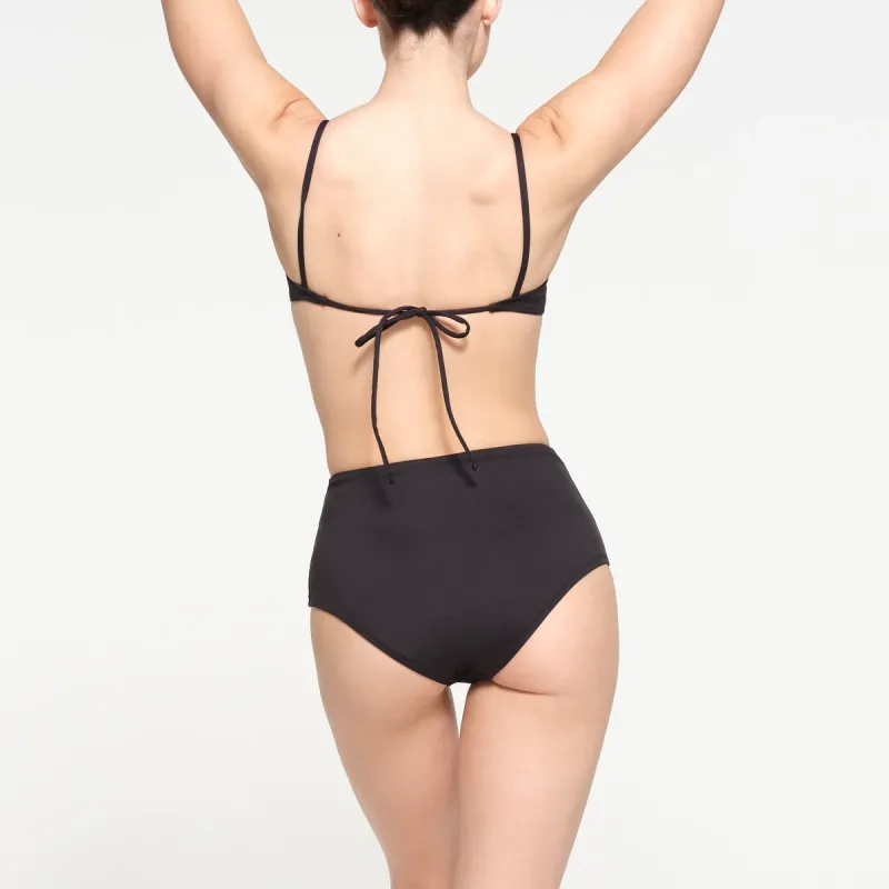 SKIMS SIGNATURE SWIM HIGH-WAISTED FULL BRIEF Swimming Shorts Women's ONYX/Onyx-3