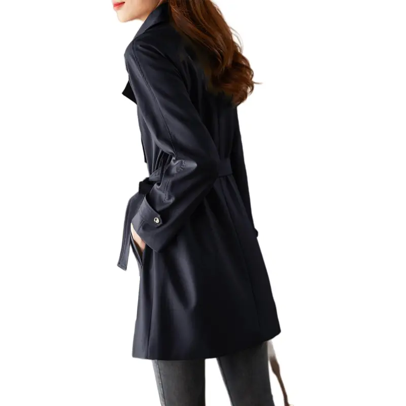 XWI Trench Coat Women's Navy Blue-4