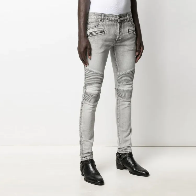 BALMAIN Jeans Men Gray-3
