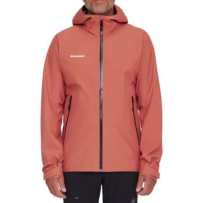 MAMMUT Water-Resistant Windbreaker Jacket Unisex Brick Red Comes With Necklace-2