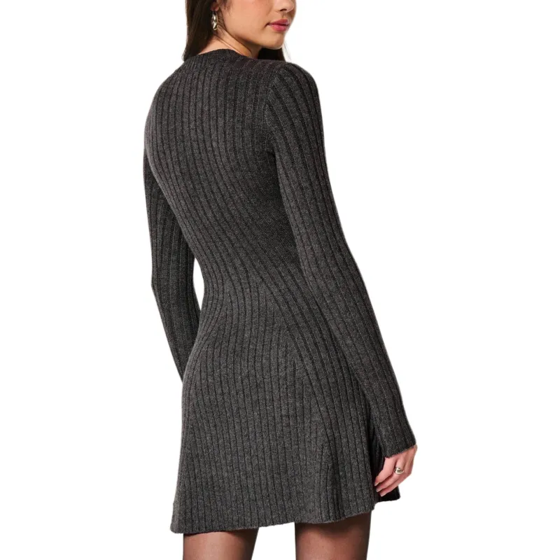 Hollister Long-Sleeved Dresses Women's Gray-3