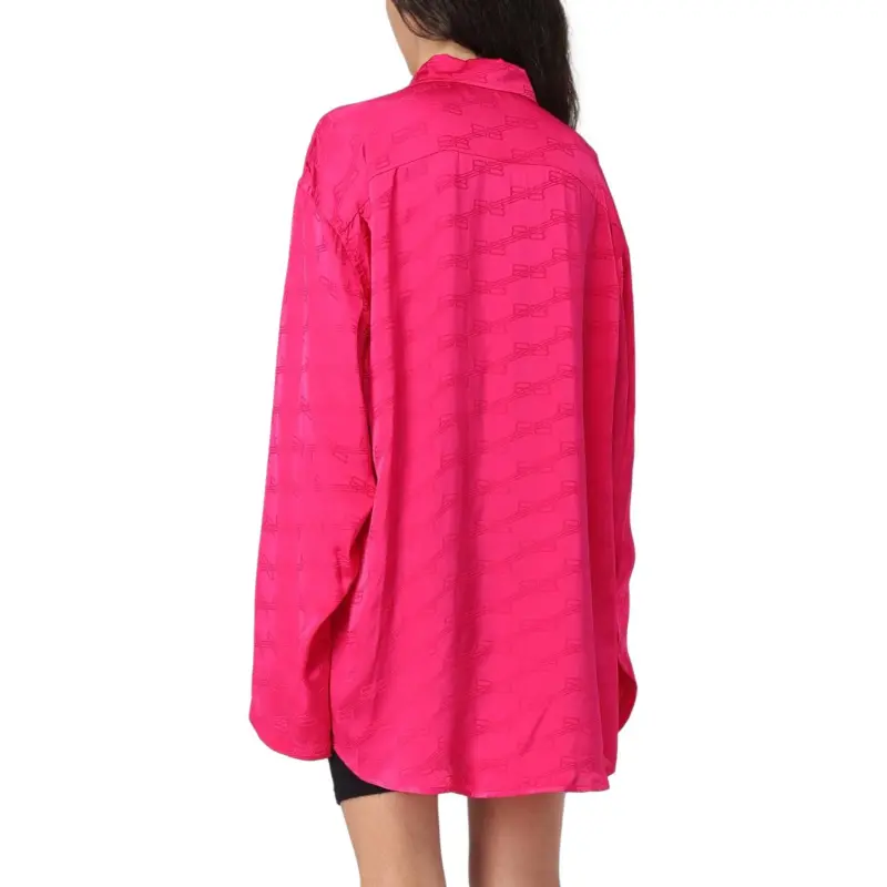 Balenciaga Jacquard logo Satin Shirt-1