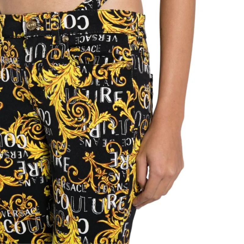 VERSACE Barocco-print Low-rise Skinny Jeans-1