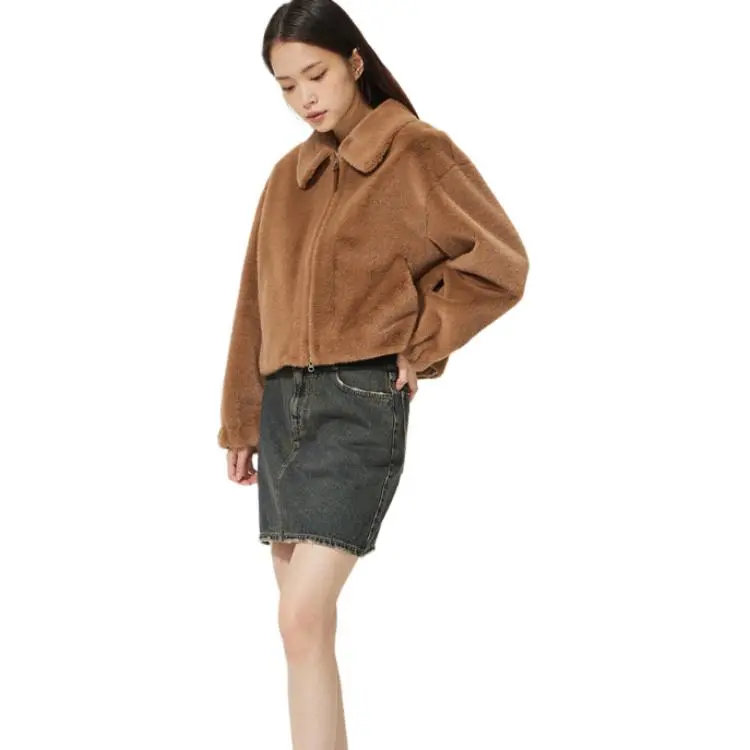 Lee Velvet feel Coat Women's Brown-3