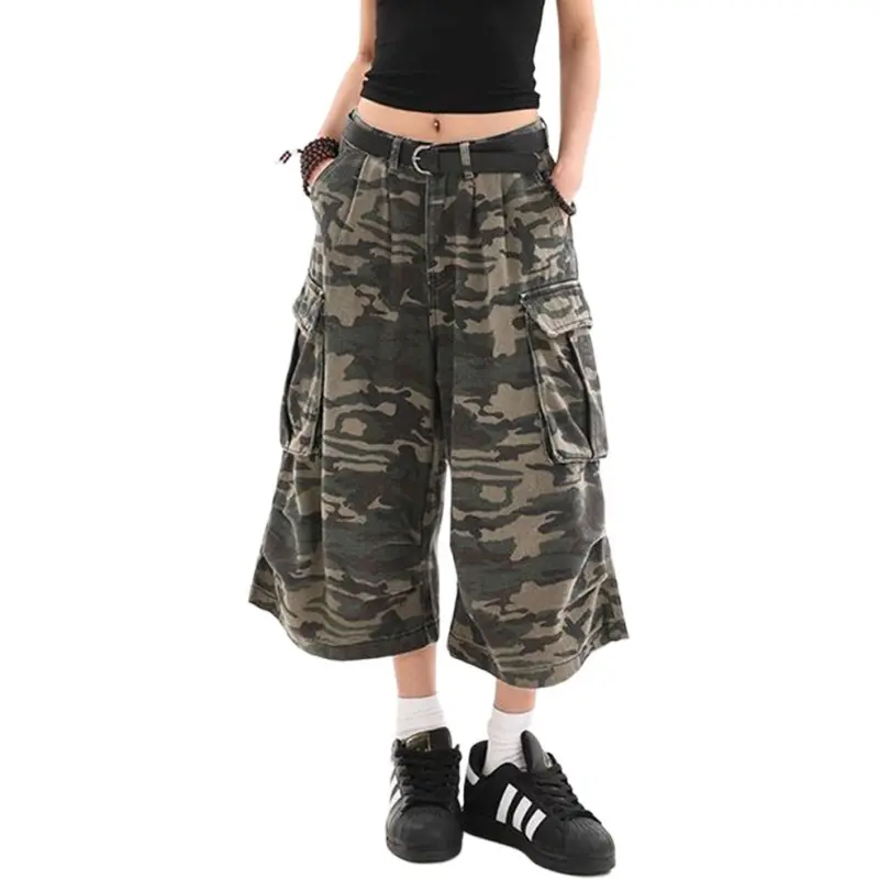 NHZN Cargo Shorts Women's Camouflage-1