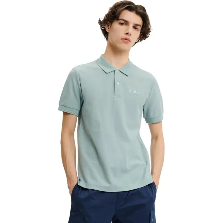 AIGLE DFT Polo Shirt Men's Dusty Blue-3