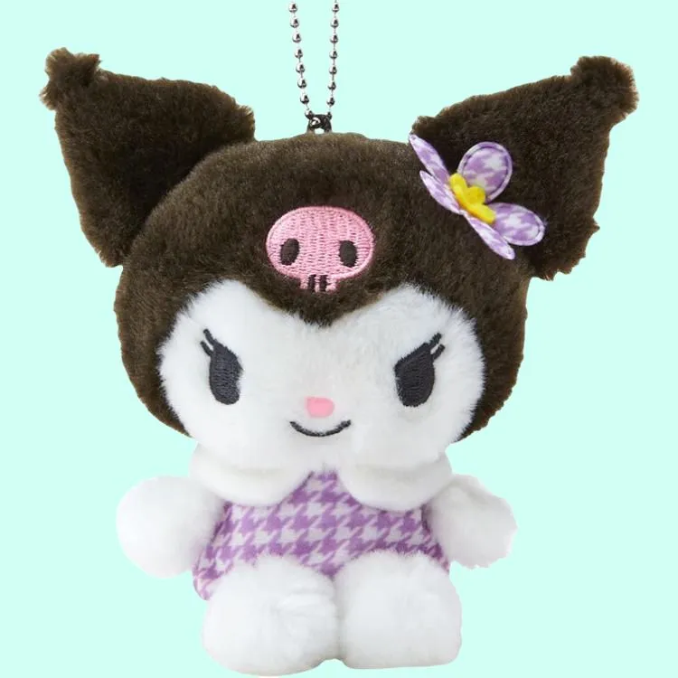 Sanrio Kuromi Multicolor Houndstooth Dolls Plush Pendant 14cm Height-3
