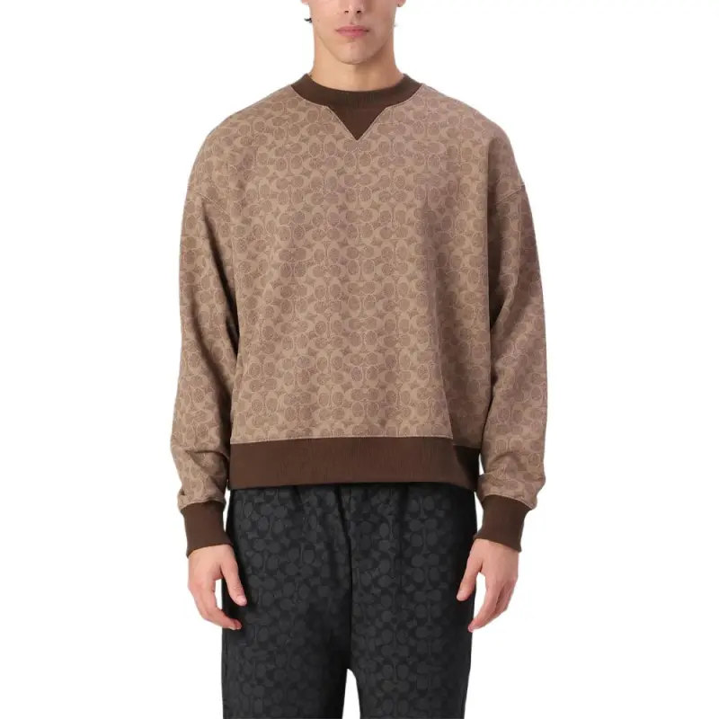 COACH Sweatshirt Men's Brown Yellow-2