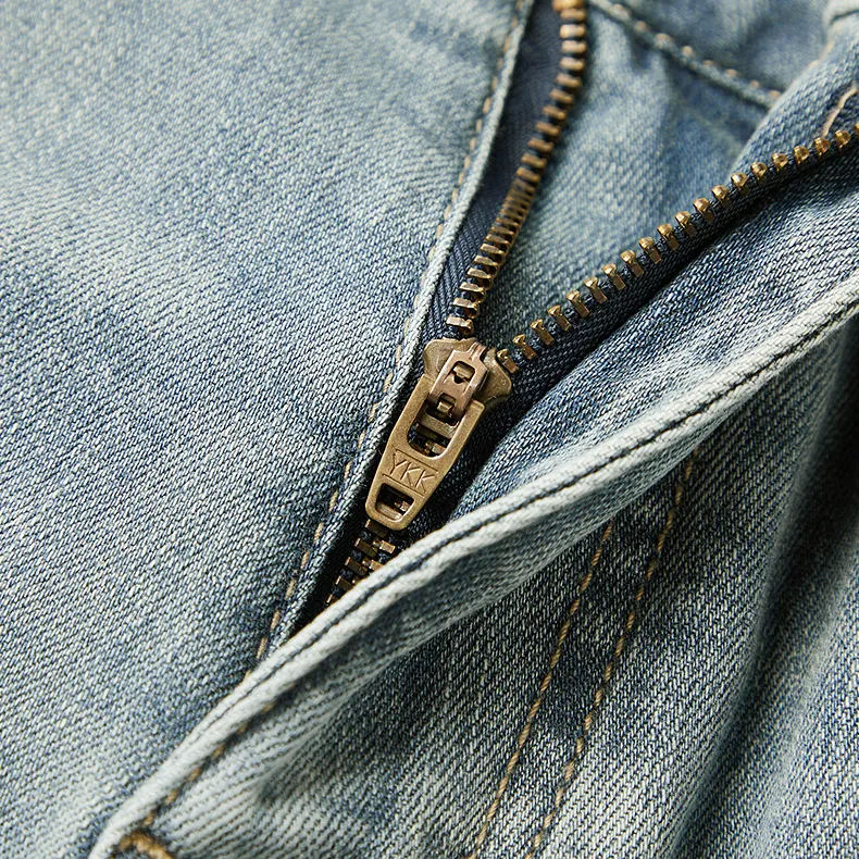 HLA Jeans Men Blue Gray Denim Gradient Light B8-2