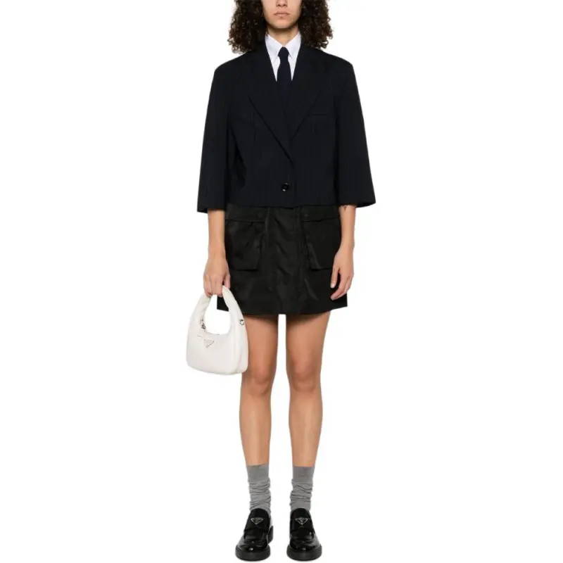 PRADA Logo Plaque Mini Skirt-1