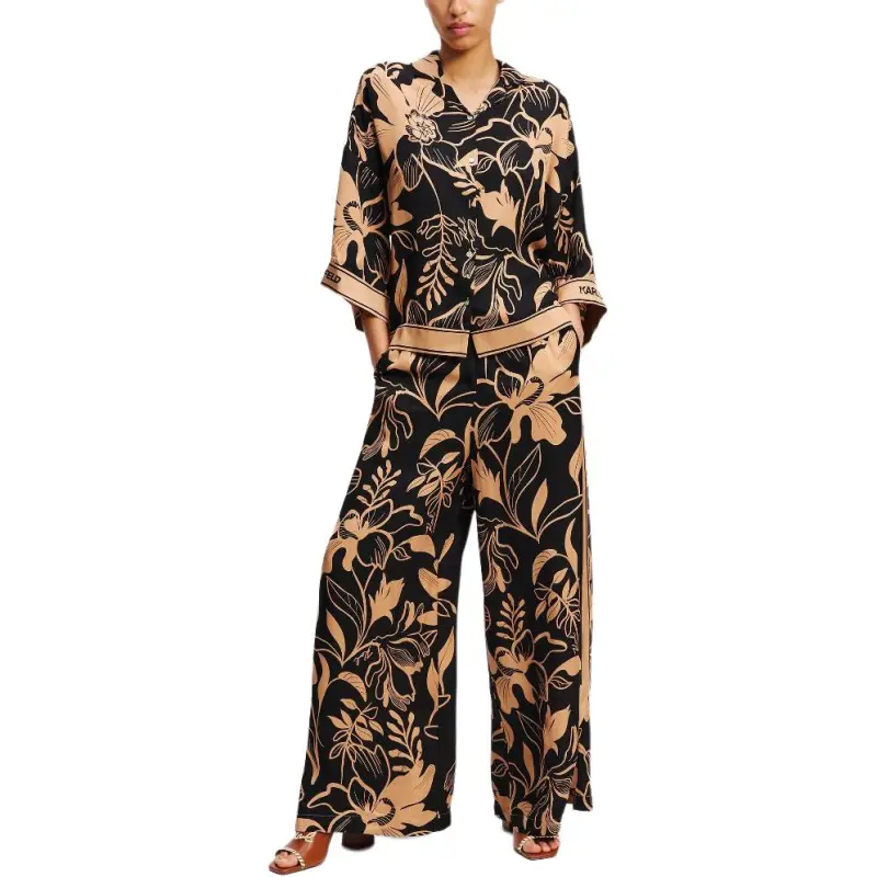 KARL LAGERFELD / Karl Lagerfeld Jeans Printed Wide leg Trousers-2