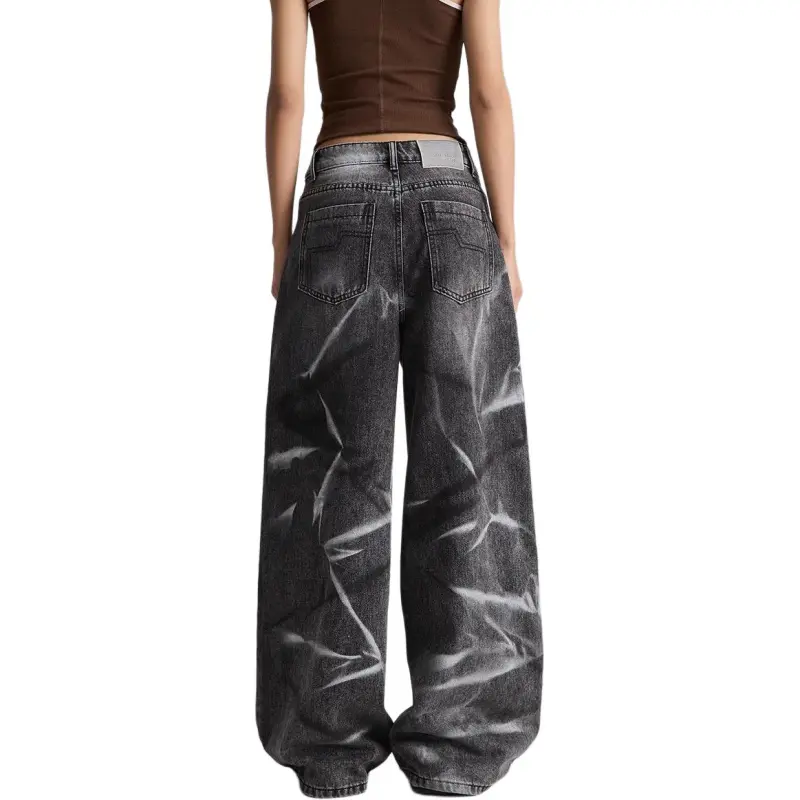 NHZN Jeans Women's Black Gray Color-4