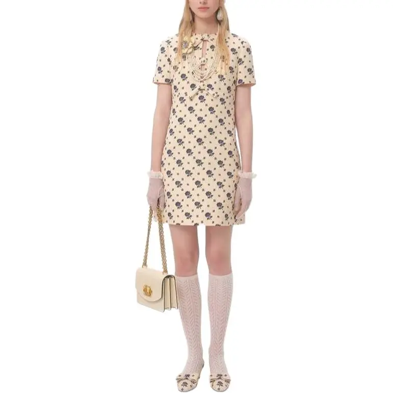 Valentino Crepe Couture Papier Floral Mini Dress-1