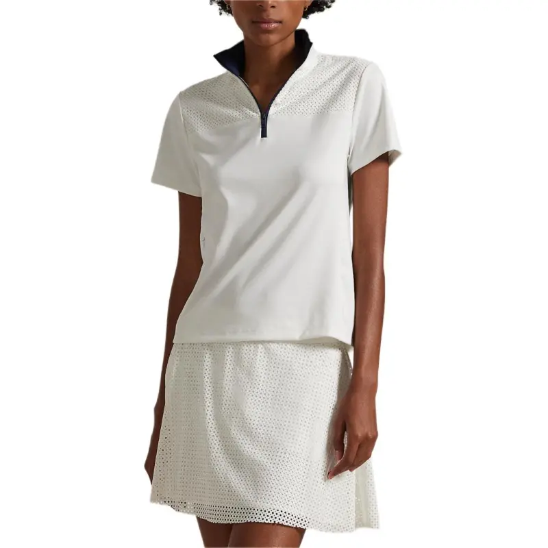Ralph Lauren SS25 Polo Shirt Slim Fit Women's Porcelain White-1