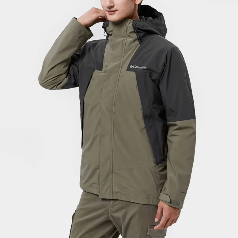 Columbia Omni Heat Waterproof And Windproof Windbreaker Jacket Men's Army Green-4