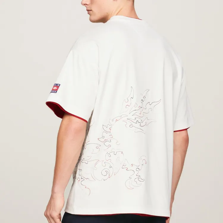 Tommy Hilfiger x CLOT T Shirt Unisex Ecru-3