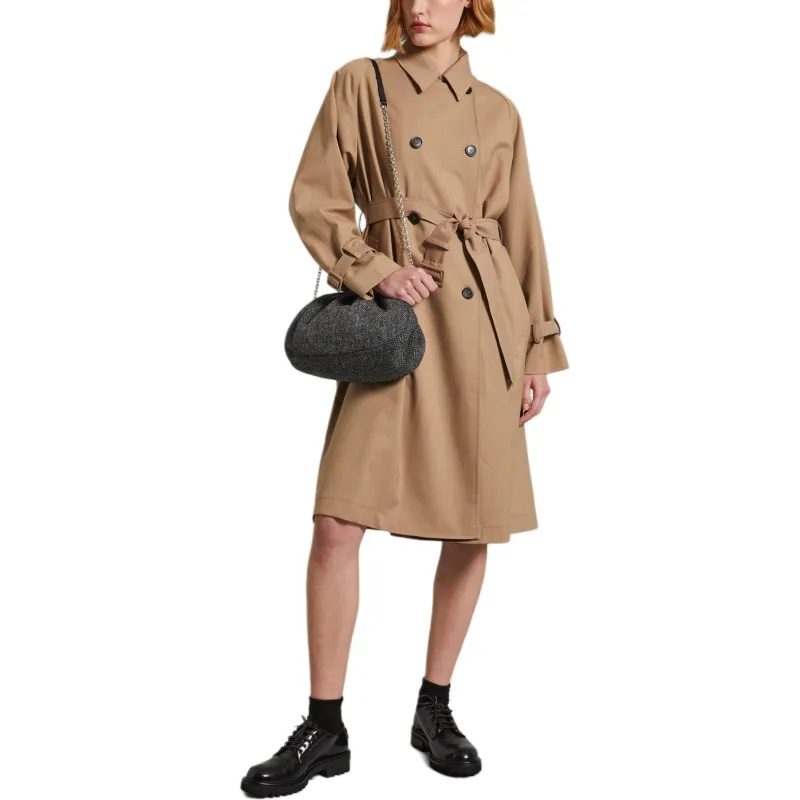 WEEKEND MaxMara Wool Plain Trench Coats Coat Women's Camel-2