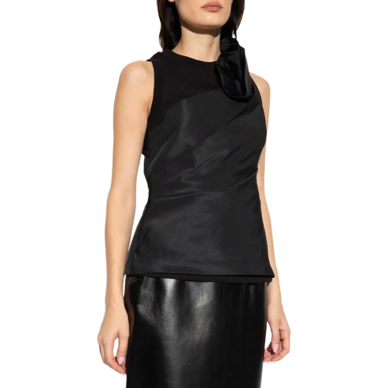 Alexander McQueen Asymmetric Detailed Sleeveless Top-1