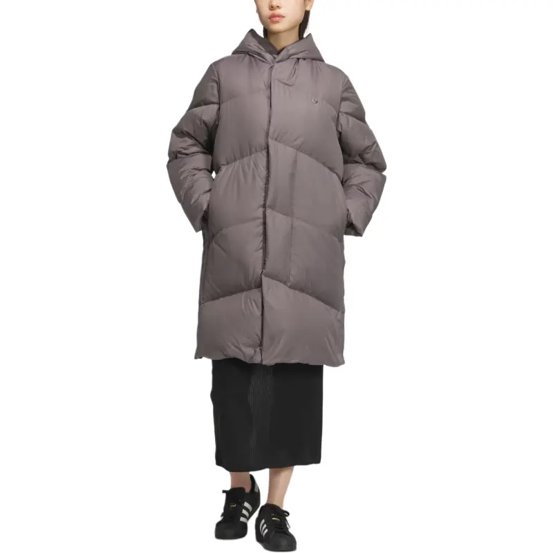 Adidas Originals LONG DOWN JACKET Down Jackets & Coats Women's Charcoal Gray-1