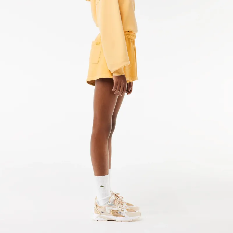 LACOSTE Casual Shorts Women's Yellow-3
